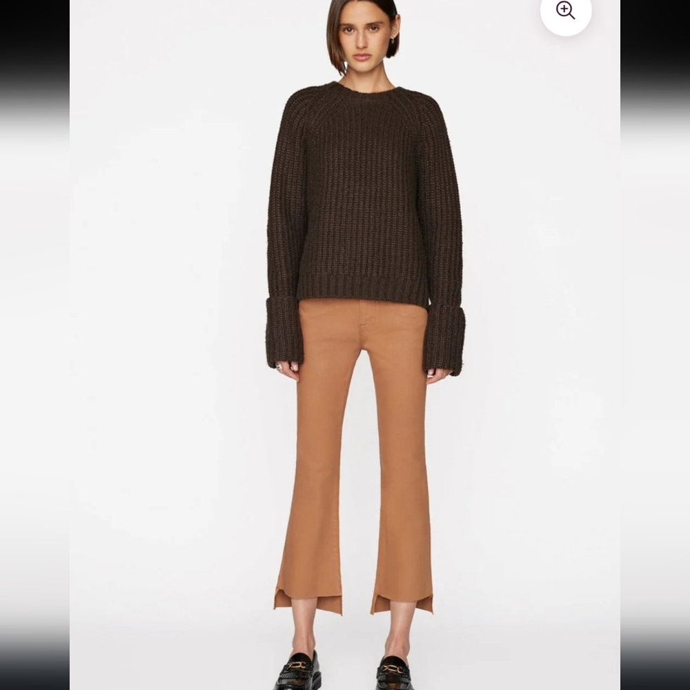 Frame Le Crop Mini Boot Step Hem Coated Jeans in Latte Size 29 New wo tags 30×26